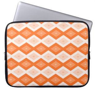 Orange diamond pattern laptop sleeve
