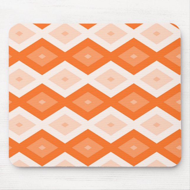 Orange diamond pattern mouse pad (Front)