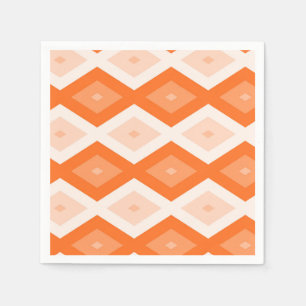 Orange diamond pattern napkin