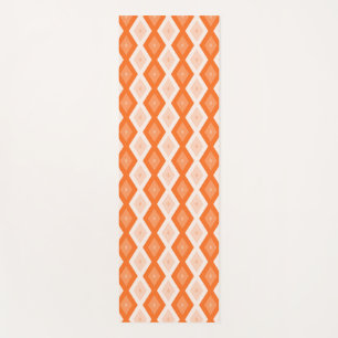 Orange diamond pattern yoga mat