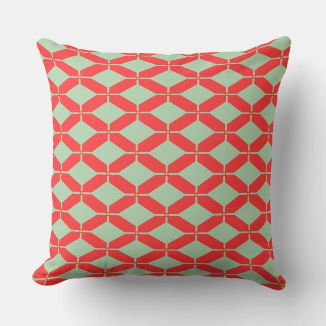 Orange Diamonds Pattern Cushion (Front)