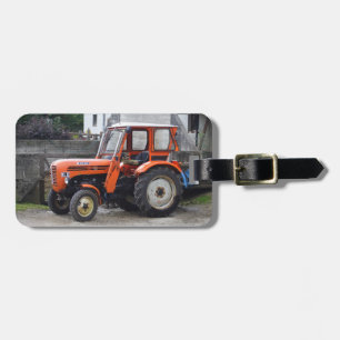 Orange Diesel Tractor Steyr KL II Luggage Tag