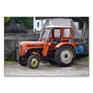 Orange Diesel Tractor Steyr KL II Table Number