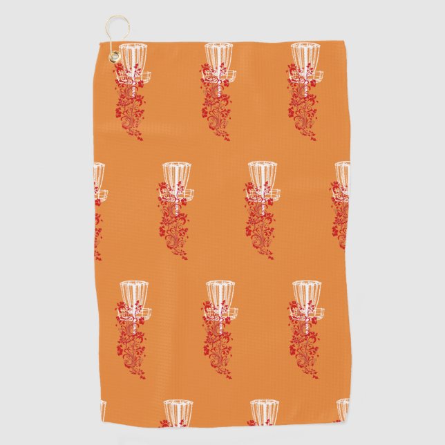Orange disc golf towel (Front)