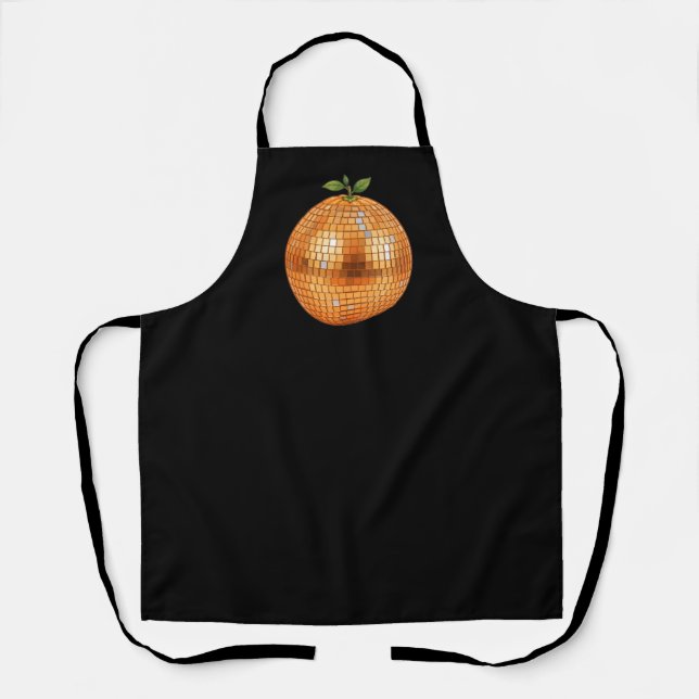 Orange Disco Ball Apron (Front)