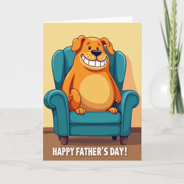 Orange Dog Fathers Day Card (Front)