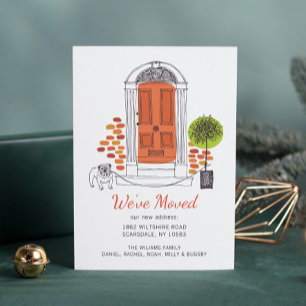 Orange Door Dog We've Moved   Moving Announcement