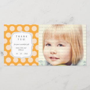 Orange Dots - Any Occasion Thank you Card