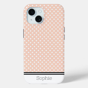 Orange Dots Custom Samsung iPhone 15 Case