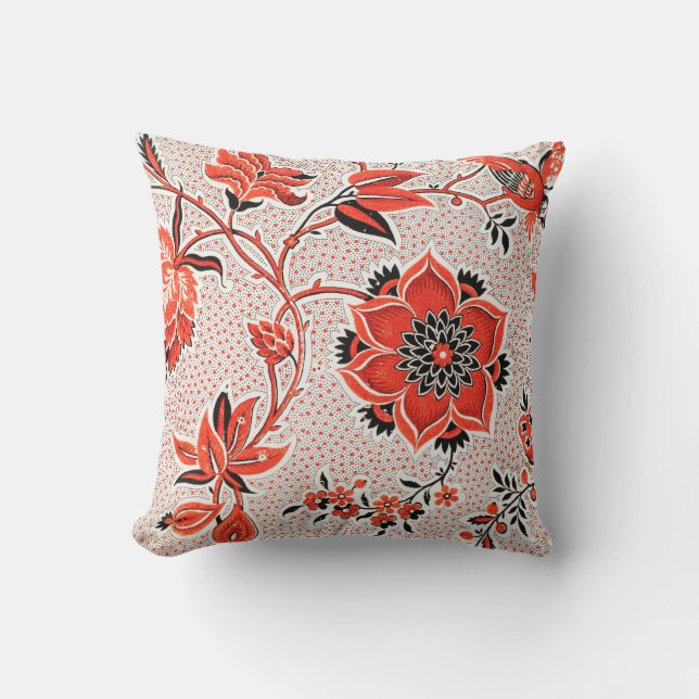 Orange Dots Pattern Pillow (Front)