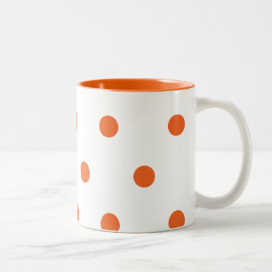 Orange Dots Two-Tone Coffee Mug
