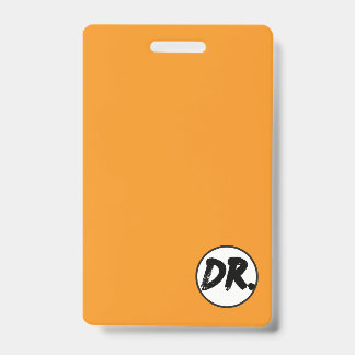 Orange DR. Logo Phone case ID Badge
