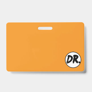 Orange DR. Logo Phone case ID Badge