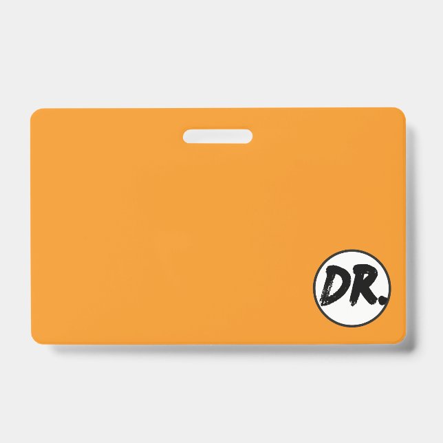 Orange DR. Logo Phone case ID Badge (Front)