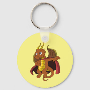 Orange Dragon Cartoon Keychain