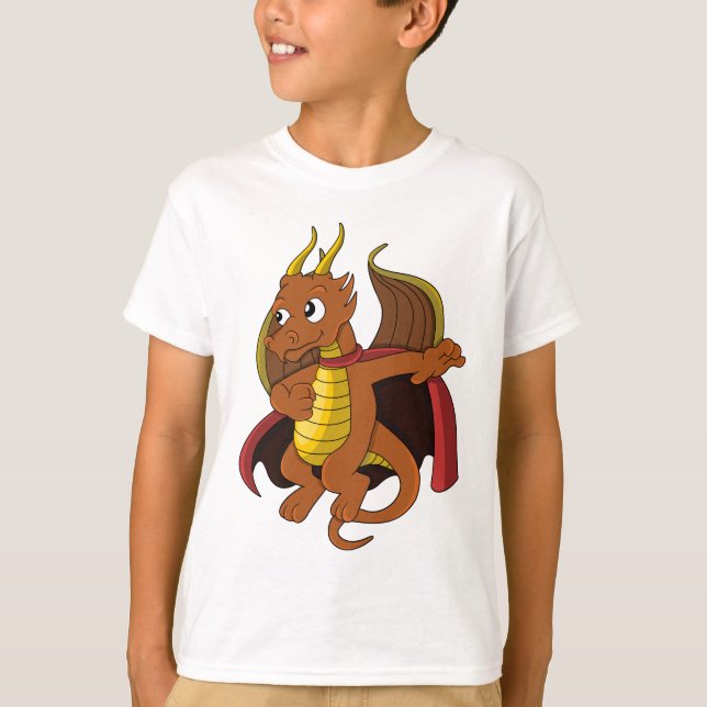 Orange dragon cartoon  T-Shirt (Front)