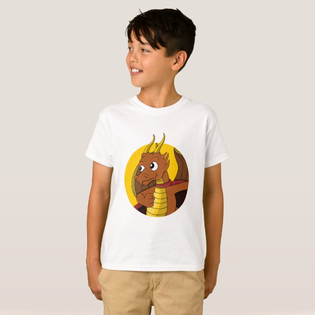 Orange dragon cartoon T-Shirt (Front Full)