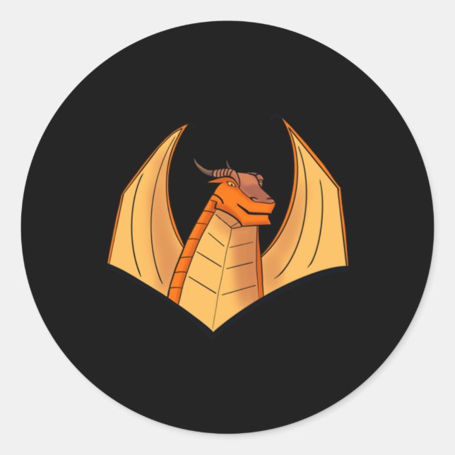 Orange Dragon Sticker  (Front)