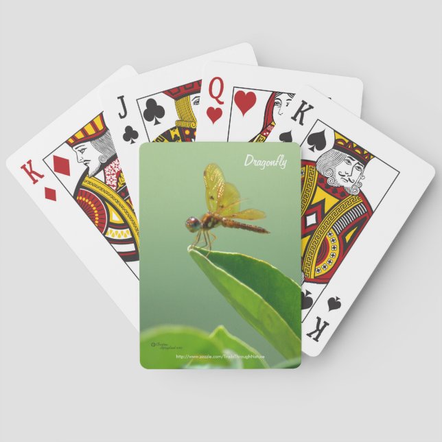 Orange dragonfly Bicycle® Playing Cards (Back)