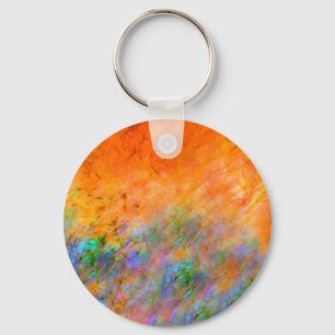 Orange Dreamscape Key Ring