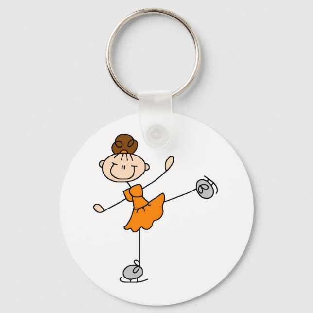 Orange Dress Figure Skater Tshirts and Gifts Key Ring (Front)