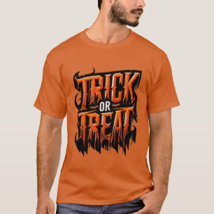 Orange Drip TRICK OR TREAT Halloween T-Shirt