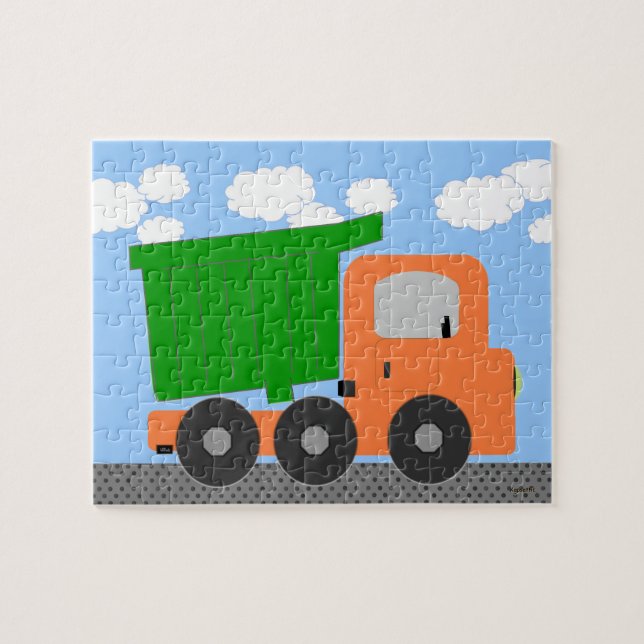 Orange Dumb Truck Digital Art Jigsaw Puzzle (Horizontal)