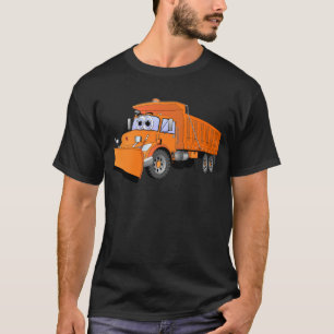 Orange Dump Truck Cartoon T-Shirt