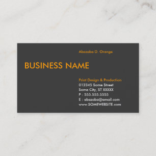 orange edge business card