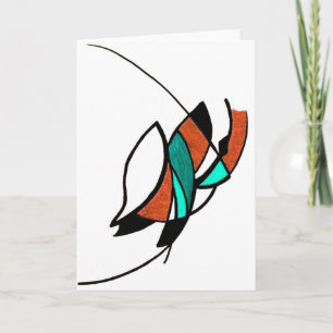 Orange Egyptian Eye Greeting Card