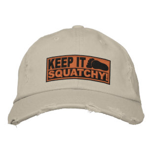 Orange *EMBROIDERED* Keep It Squatchy! - Bobo's Embroidered Hat