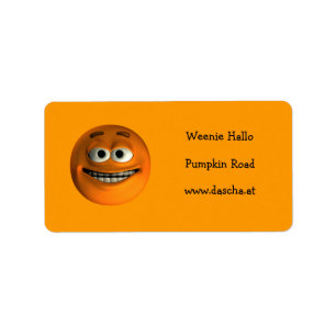 Orange Emoticon Label