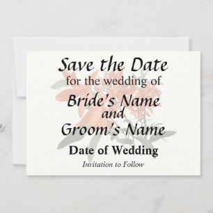 Orange Epidendrum Orchid Save The Date