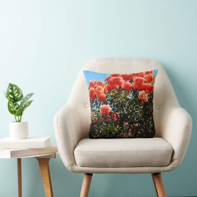Orange Eucalyptus Flower Tree, Cushion (Chair)