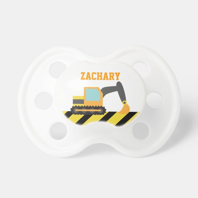Orange Excavator, Construction Vehicle, For kids Dummy (Front)