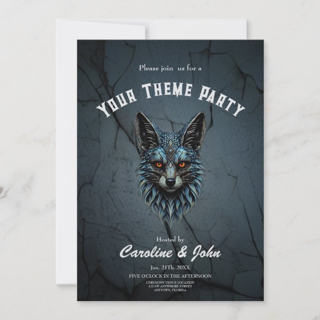 Orange eyes, cool fur: The dazzling fox Invitation (Front)