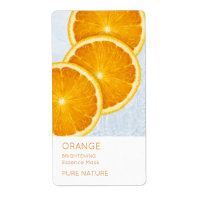 Orange Facial Mask Label