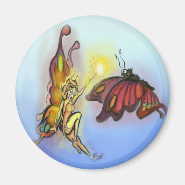 Orange Faerie Magnet (Front)
