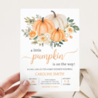 Orange Fall Floral Pumpkin