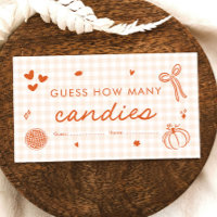 Orange Fall Hand Drawn Guess How Many Candies Game