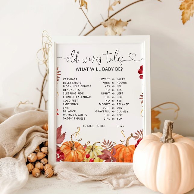 Orange fall little pumpkin Old Wives Tales Poster (Creator Uploaded)