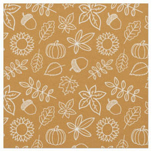 orange fall patterned fabric