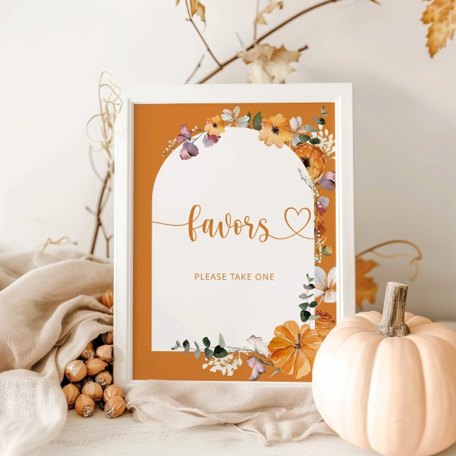 Orange fall pumpkin Favours please take  Poster (Creator Uploaded)