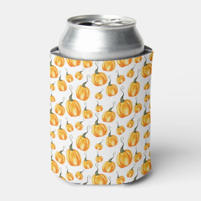 ORANGE FALL PUMPKINS CAN COOLER (Can Front)