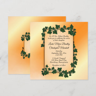 Orange Fall Wedding Invitation