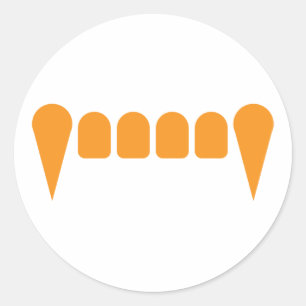 Orange Fangs Sticker