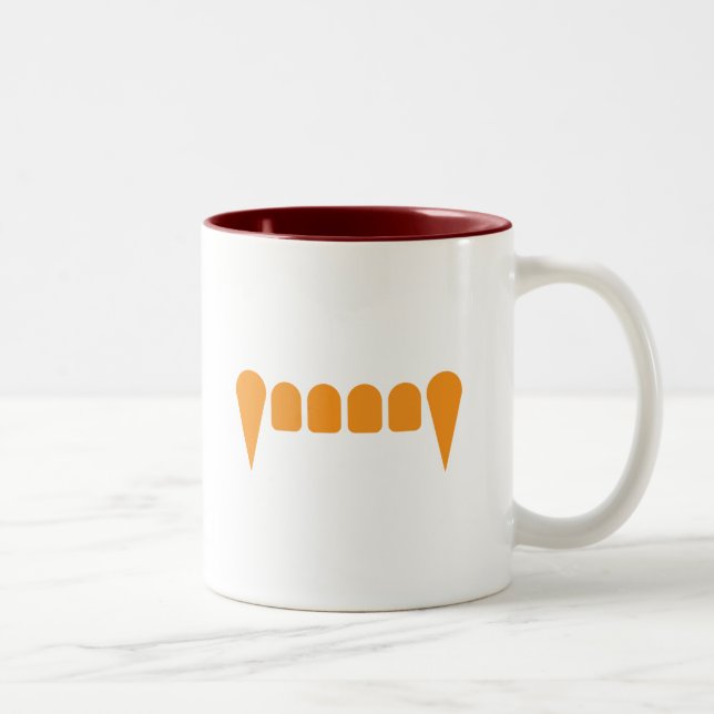 Orange Fangs Two-Tone Mug (Right)