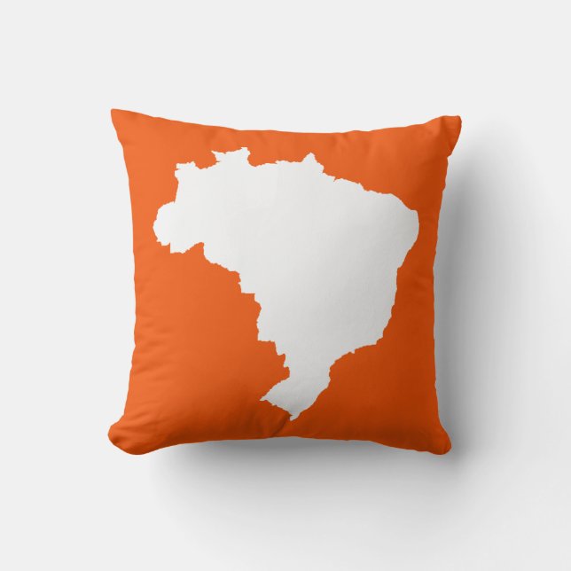 Orange Festive Brazil Cushion (Front)