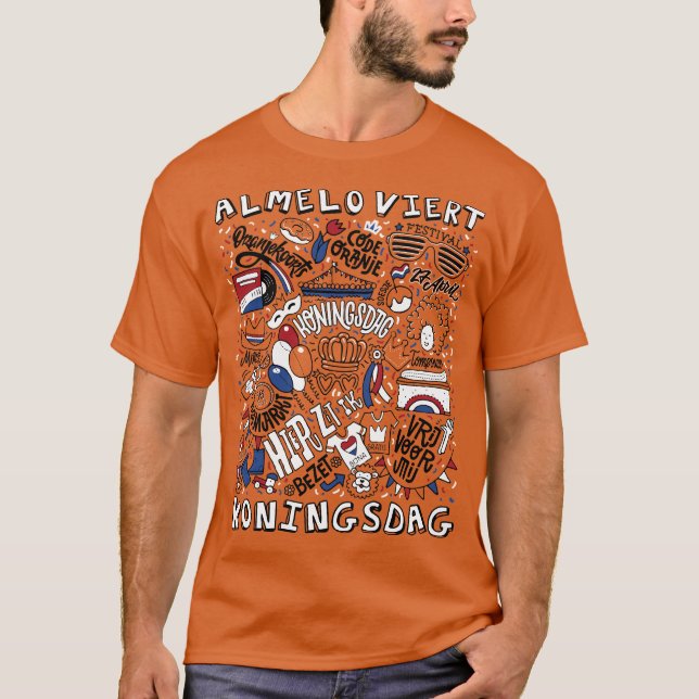 Orange Fever Almelo - Orange T-Shirt (Front)