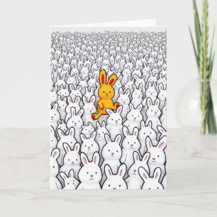 Orange Figure Pattern Card